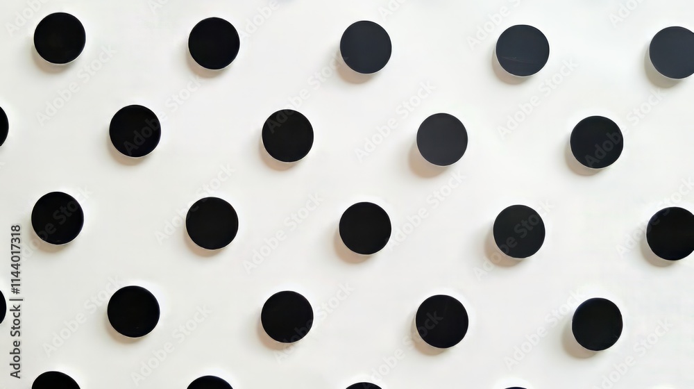 White polka dots in a scattered pattern. White polka dots in a scattered pattern.