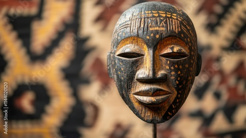 Traditional West African Ceremonial Mask photo