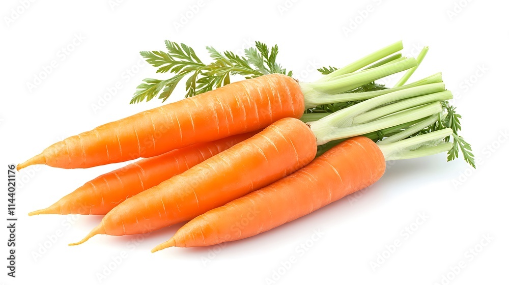 Freshly stacked orange carrots photo with green leaves wide shot mockup. AI Generated Freshly stacked orange carrots photo with green leaves wide shot mockup. AI Generated
