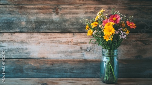 Wallpaper Mural Rustic Wildflower Arrangement Display Torontodigital.ca