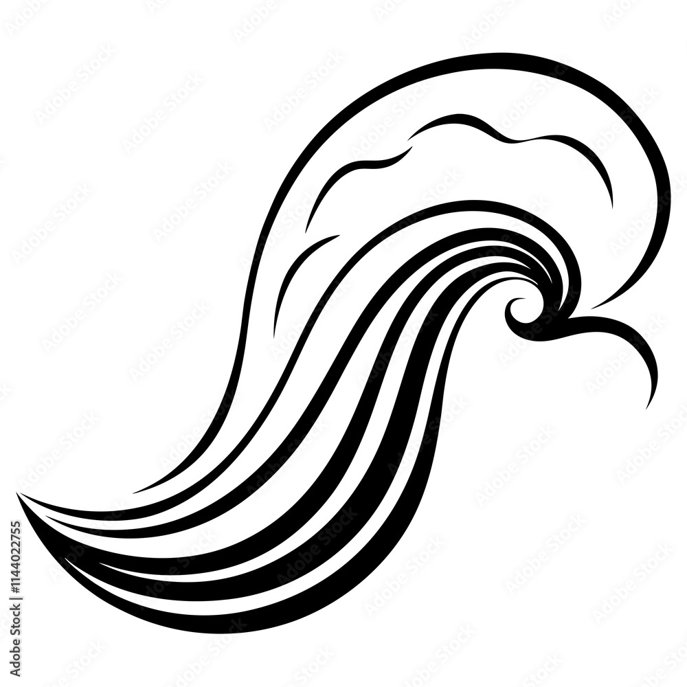 Abstract Flowing Wave Design with Elegant Curves Abstract Flowing Wave Design with Elegant Curves