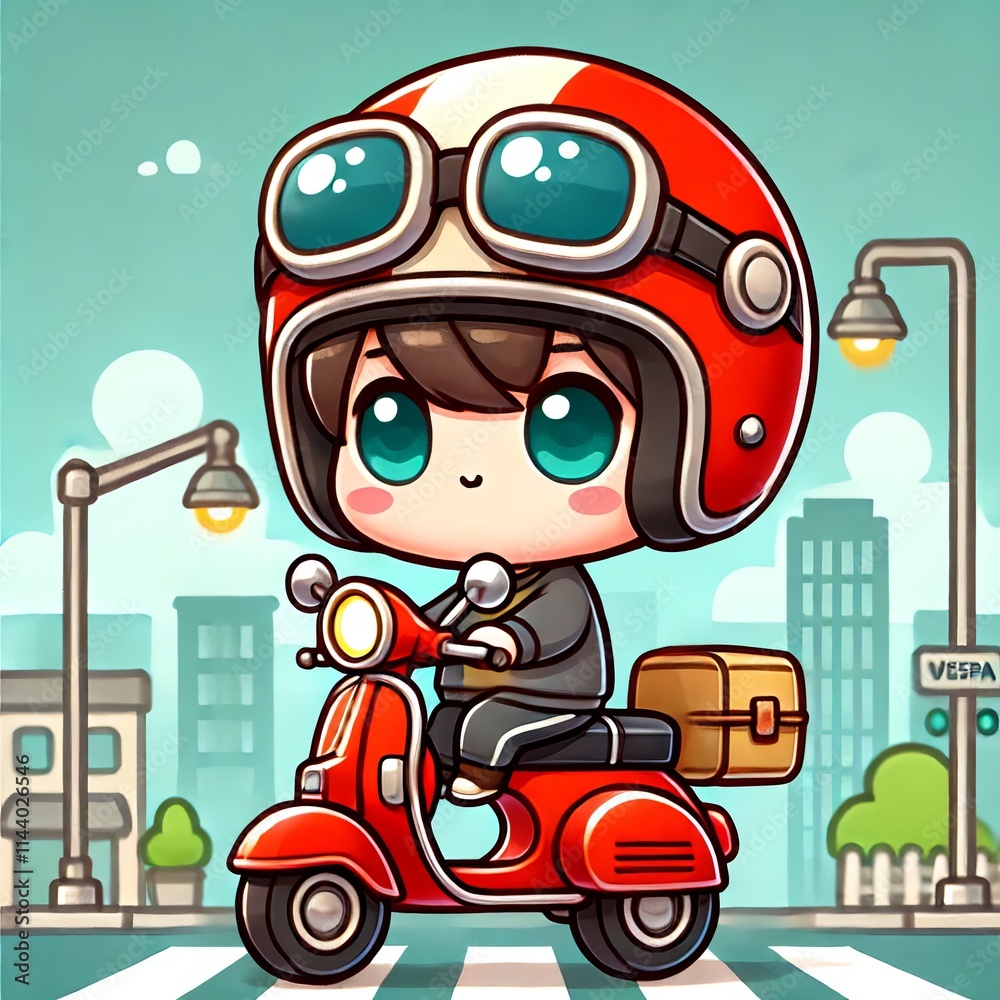 illustration of a boy riding a illustration of a boy riding a