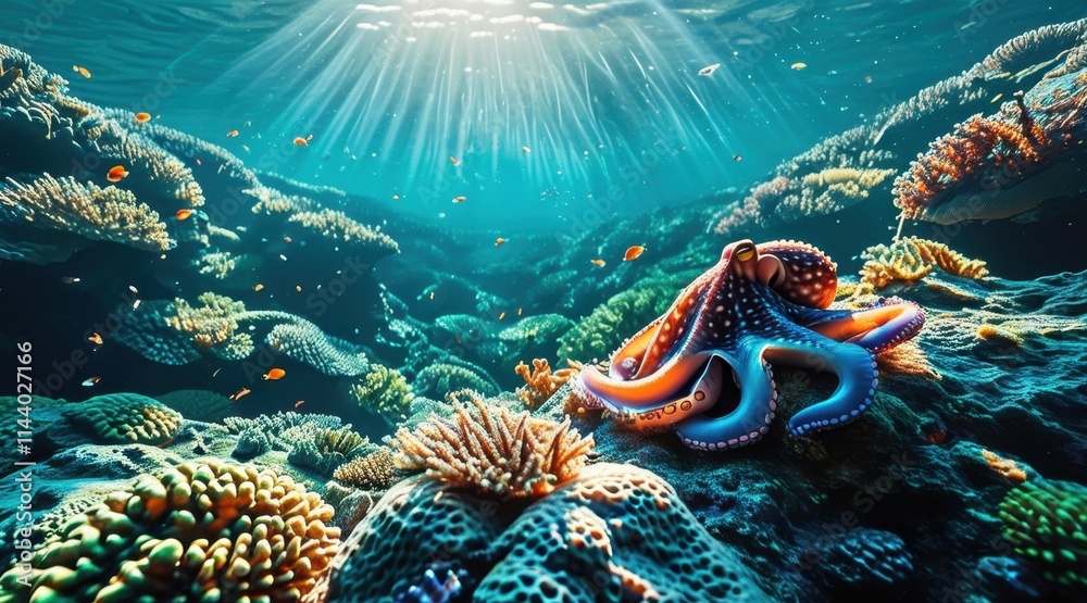 Harmony of Sea Life Among Coral Reefs. Harmony of Sea Life Among Coral Reefs.