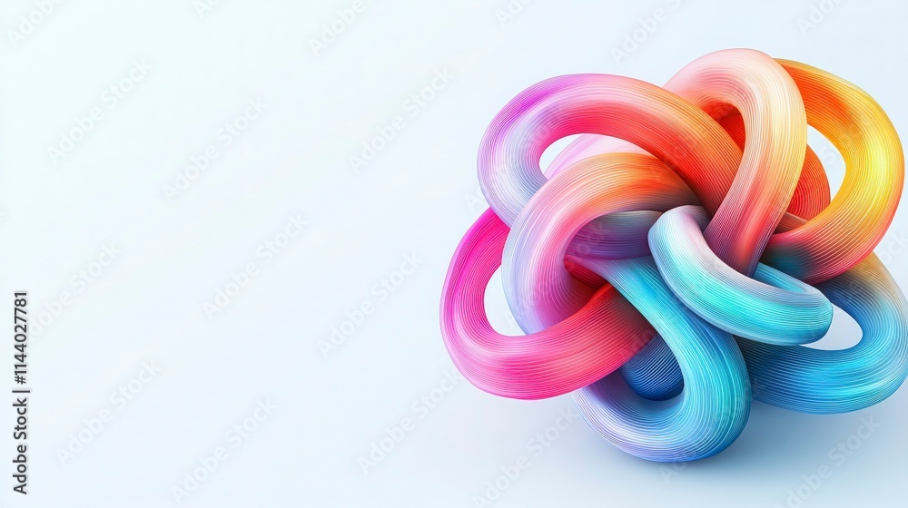 Fototapeta premium Abstract Colorful Knot