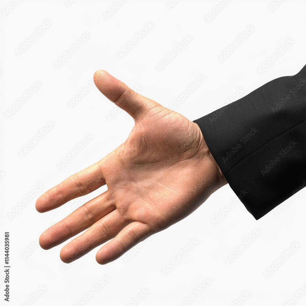 Realistic Outstretched Hand Displaying Gesture of Invitation or Welcome in a Studio Setting Realistic Outstretched Hand Displaying Gesture of Invitation or Welcome in a Studio Setting