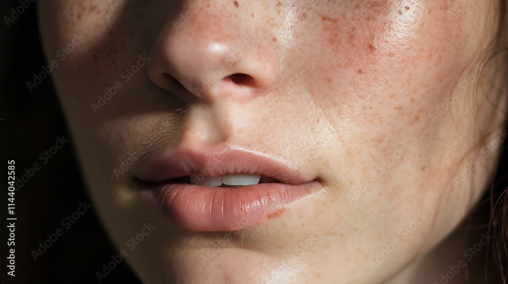 Detailed Close up Photograph Showcasing Melasma Pigmentation and on the Cheek Skin Image Suitable for Dermatology Skincare or Cosmetic Treatment Concepts Detailed Close up Photograph Showcasing Melasma Pigmentation and on the Cheek Skin Image Suitable for Dermatology Skincare or Cosmetic Treatment Concepts