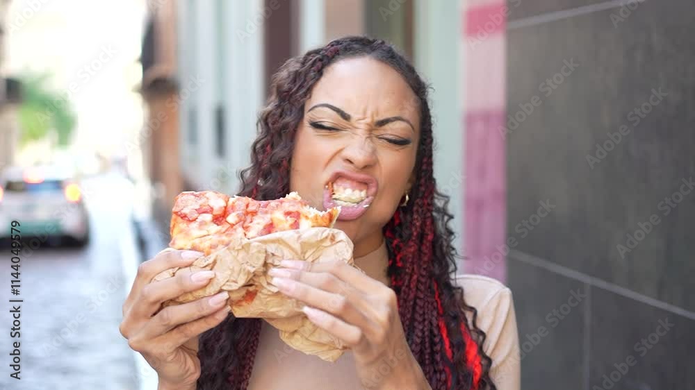 Indulge in a Delicious Pizza Experience on a Vibrant City Street with Gorgeous Cuisine Indulge in a Delicious Pizza Experience on a Vibrant City Street with Gorgeous Cuisine