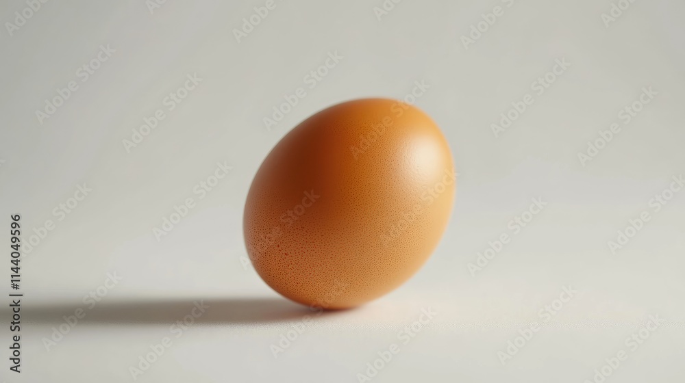 Brown chicken egg with smooth surface on a pale background highlighting its natural texture and color. Perfect for culinary or health themes. Brown chicken egg with smooth surface on a pale background highlighting its natural texture and color. Perfect for culinary or health themes.
