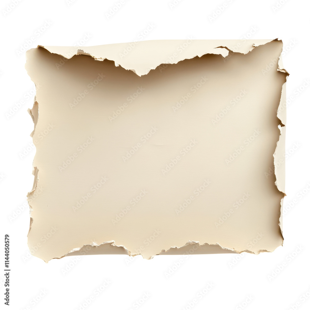 Beige Torn Paper with Shadow for Creative Backgrounds Transparent Background Beige Torn Paper with Shadow for Creative Backgrounds Transparent Background