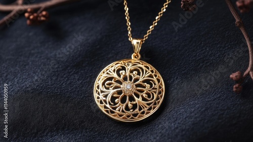 Elegant 14k Gold Necklace with Intricate Pendant and Delicate Chain for Modern Jewelry Fashion