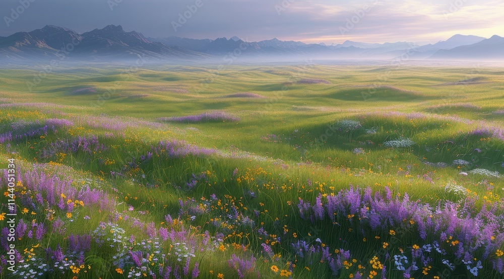 Fototapeta premium Flowering Meadow in Spring.