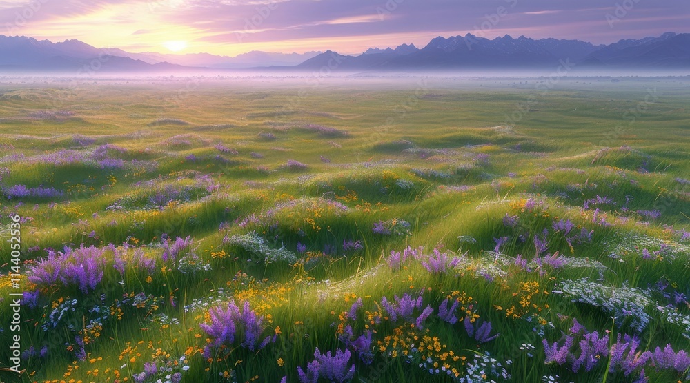 Fototapeta premium Flowering Meadow in Spring.