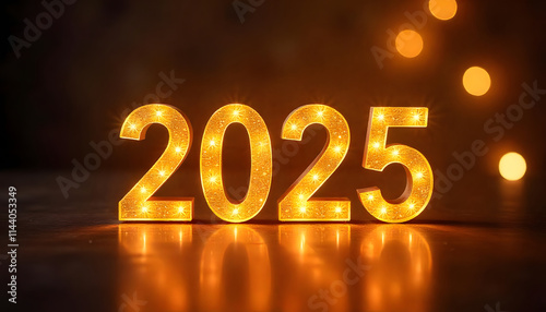 Happy new year 2025 card template
