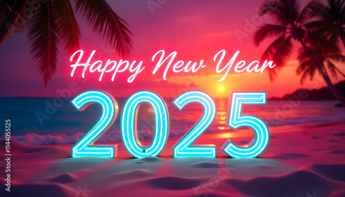 Happy new year 2025 card template
