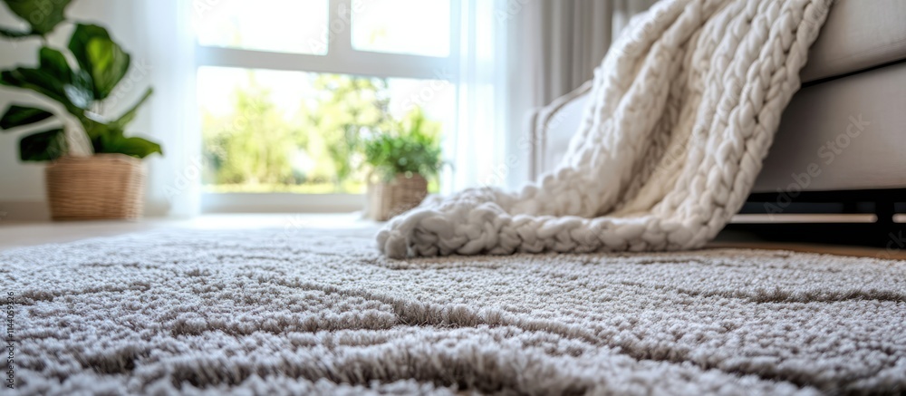 Freshly cleaned carpets enhancing a bright living space with cozy decor and natural light inviting comfort and cleanliness Freshly cleaned carpets enhancing a bright living space with cozy decor and natural light inviting comfort and cleanliness
