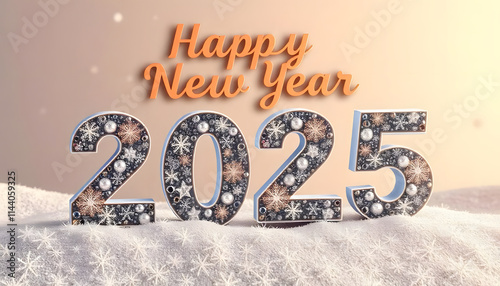 Happy new year 2025 card template