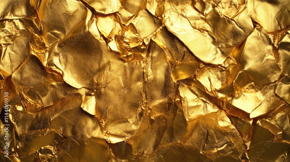 Crinkled gold foil texture background for elegant design and luxury themes. Rich golden hues enhance visual appeal in various applications. Crinkled gold foil texture background for elegant design and luxury themes. Rich golden hues enhance visual appeal in various applications.