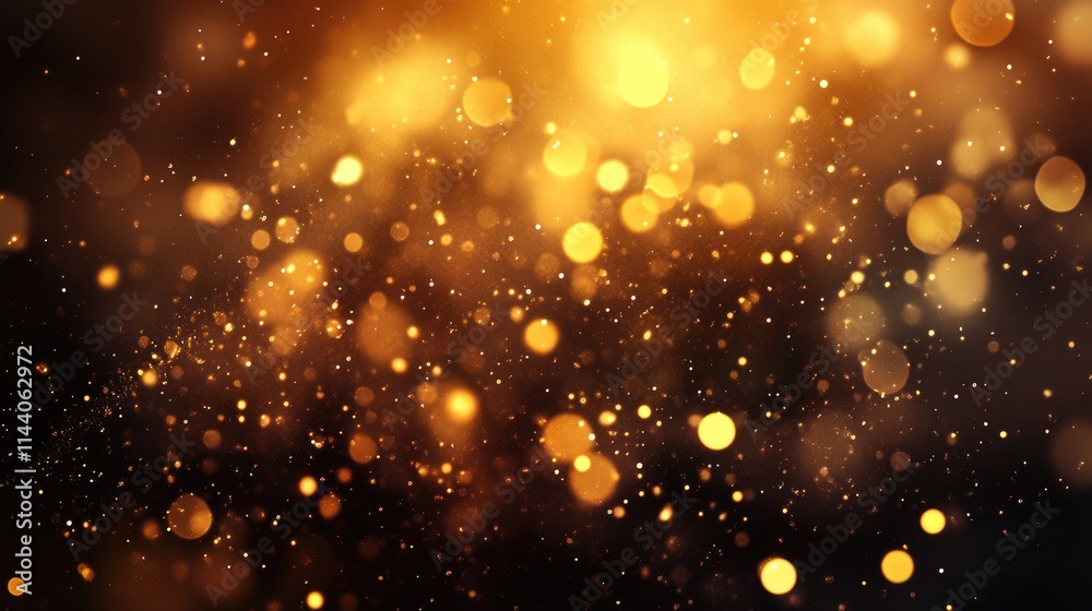 Elegant golden bokeh abstract background with shimmering lights for festive and celebratory designs and projects Elegant golden bokeh abstract background with shimmering lights for festive and celebratory designs and projects