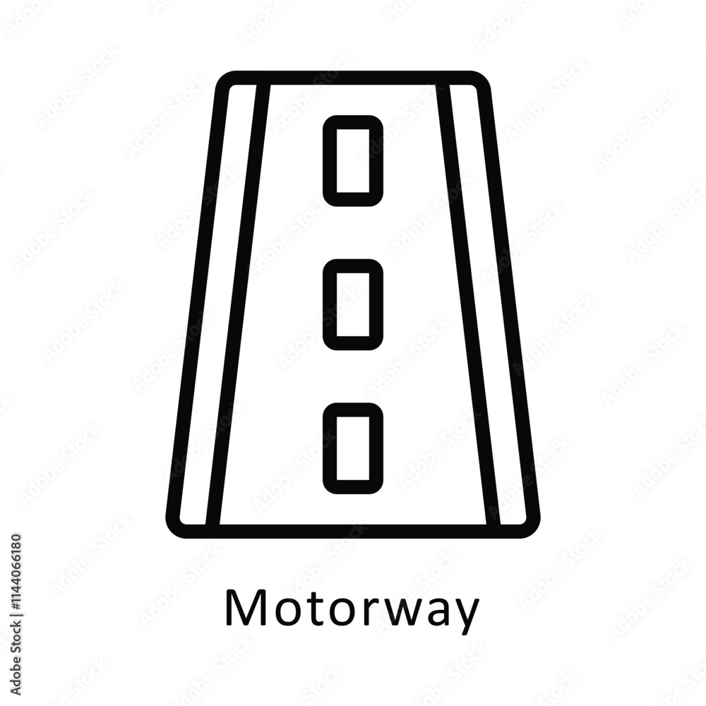 Motorway Vector Outline Icon. Eps 10 File Motorway Vector Outline Icon. Eps 10 File