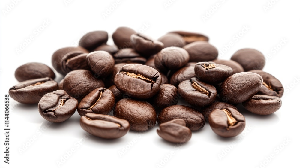 assorted roasted coffee beans on white background showcasing rich texture and color ideal for coffee industry and culinary themes assorted roasted coffee beans on white background showcasing rich texture and color ideal for coffee industry and culinary themes