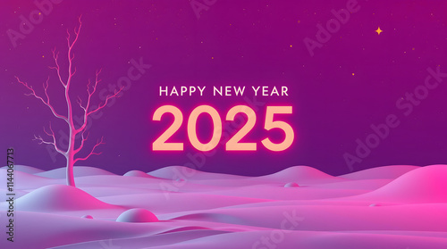 Happy new year 2025 card template