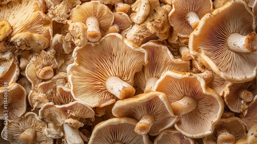 A closeup of wild mushrooms growing in Bavarian forests, A closeup of wild mushrooms growing in Bavarian forests,