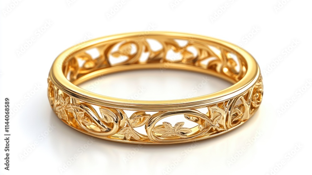 elegant gold ring with intricate floral design isolated on white background showcasing luxury and craftsmanship in jewelry design elegant gold ring with intricate floral design isolated on white background showcasing luxury and craftsmanship in jewelry design