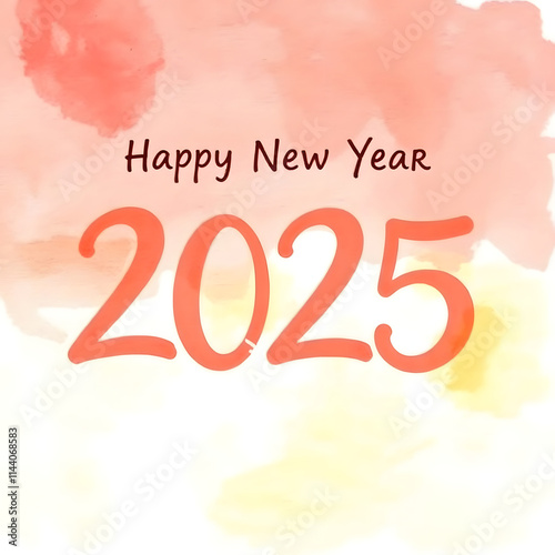 Happy new year 2025 card template