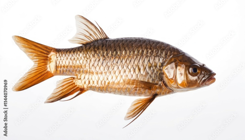 Fototapeta premium Close-up Studio Shot of a Single Brown Fish