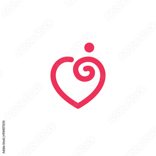 Love Mom and Baby Logo Icon
