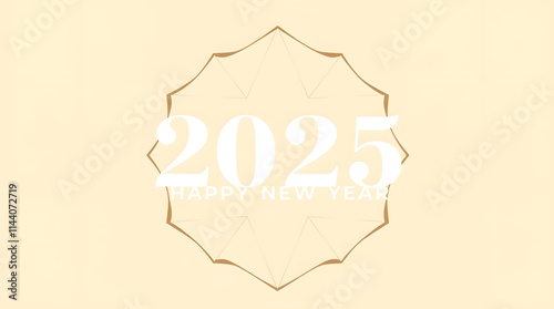 Happy new year 2025 card template