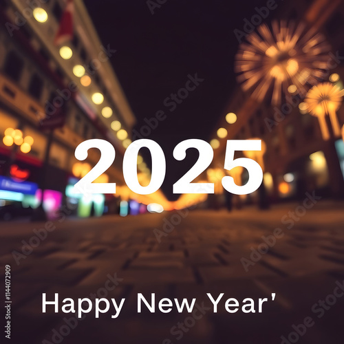 Happy new year 2025 card template