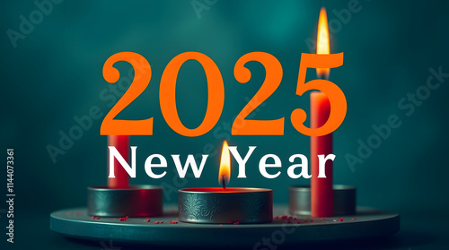 Happy new year 2025 card template