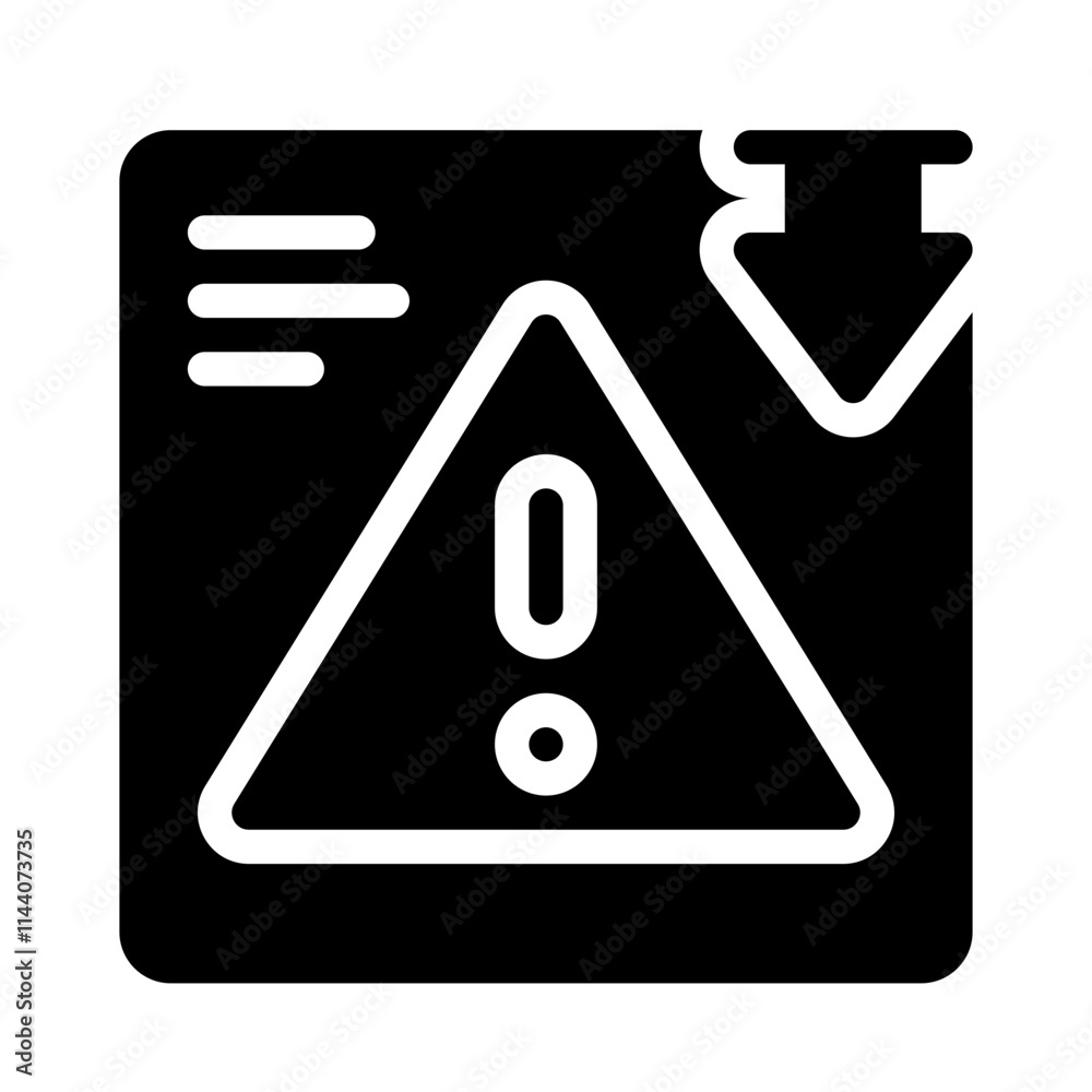 Icon Threat Danger With Style Glyph Icon Threat Danger With Style Glyph