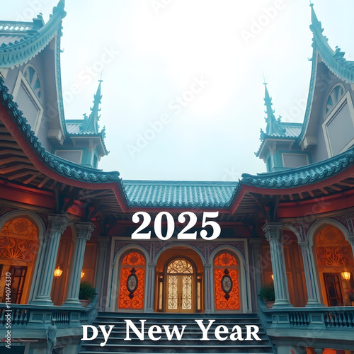 Happy new year 2025 card template