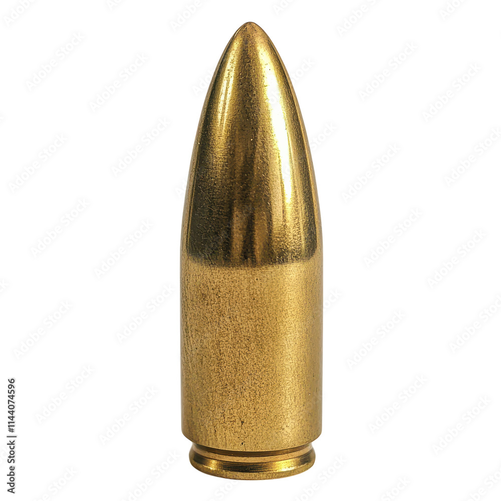 Close-Up Image of a Golden Bullet for Educational and Creative Purposes Transparent Background Close-Up Image of a Golden Bullet for Educational and Creative Purposes Transparent Background