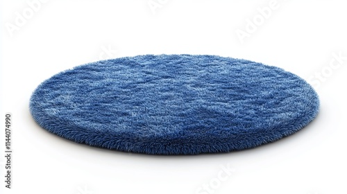 Clean round floor carpet.
