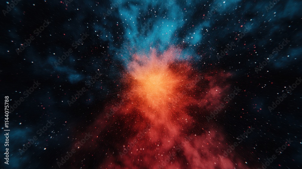 Fototapeta premium Abstract depiction of scattered lines converging into a single glowing point, representing concentrated effort