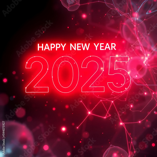 Happy new year 2025 card template