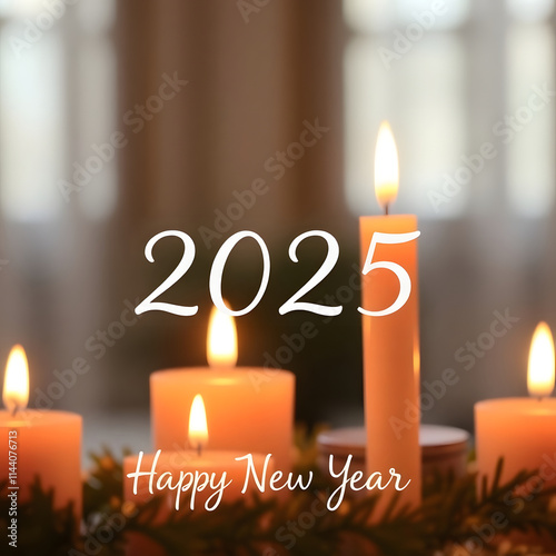 Happy new year 2025 card template