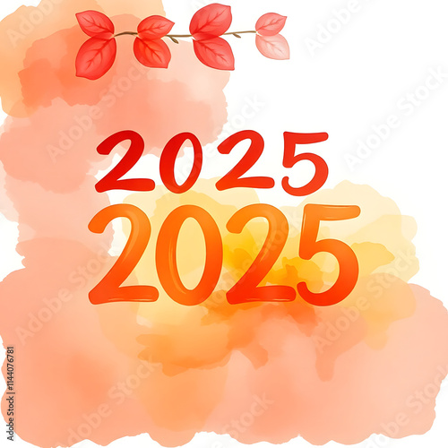 Happy new year 2025 card template