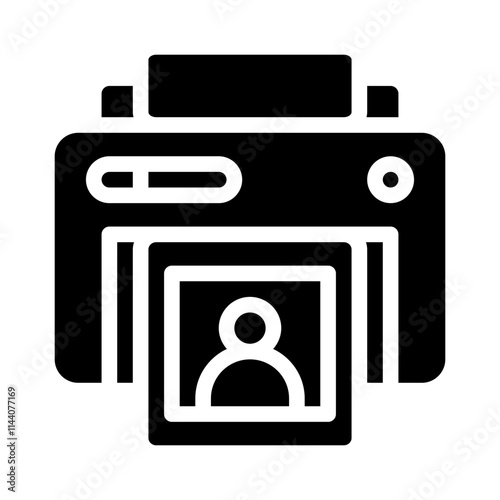 photo printer glyph icon