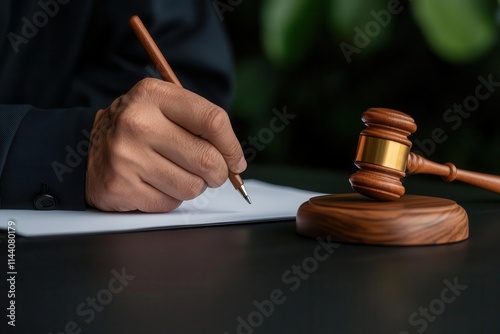law restriction concept. A lawyer drafting a legal motion to clarify ambiguities in legislation imposing specific restrictions
