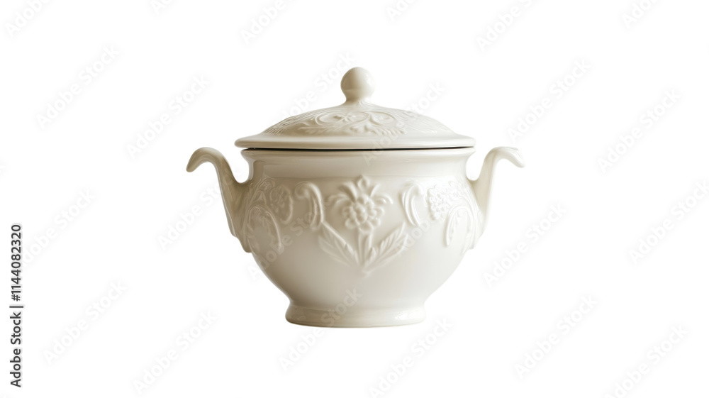Beautifully Crafted Dainty Porcelain Sugar Bowl with Lid Ideal for Elegant Table Settings and Special Occasions Featuring Delicate Design.