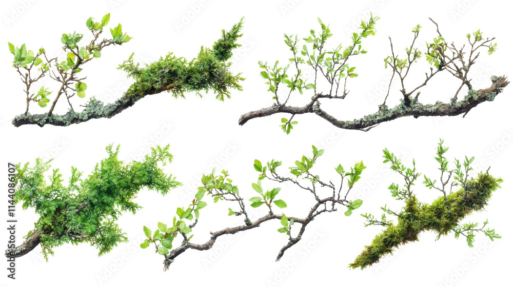 branch of a tree isolated on white background branch of a tree isolated on white background
