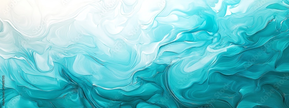 Fluid Waves and Aqua Gradient with Glassy Texture and Translucent Shimmering Effect Fluid Waves and Aqua Gradient with Glassy Texture and Translucent Shimmering Effect