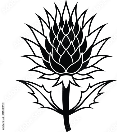 Simple Stencil Style Scottish Thistle photo