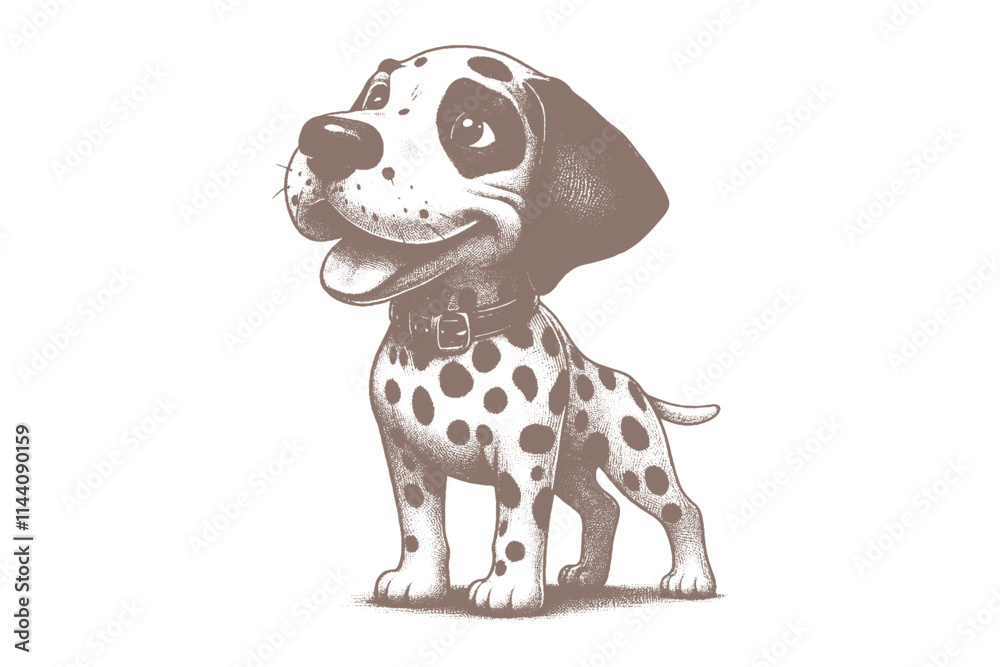 Dalmatian dog vector | dog vector | dog illustration | dog silhouette | dog tattoo | dog engraving | dog