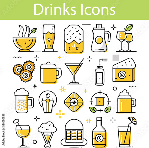 drinks icon set