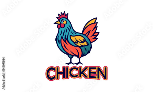 chicken, rooster, poultry, icon, bird, graphic, hen, symbol, food, sign,